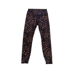 Women M Varley Luna High Rise 7/8 Leggings Brown Leopard Animal Print Pants